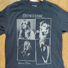 Stevie Nicks Fleetwood Mac band 90s Retro style Black T shirt vtg S-5XL picture