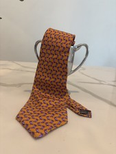 Robert Talbott Silk Tie Pelican Bird Novelty Orange Purple Mens Necktie Made USA picture