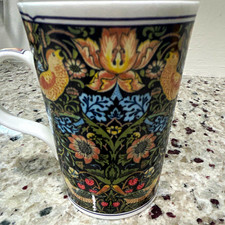Wren William Morris Strawberry Thief Fine Bone China Coffee Mug Made England NEW picture