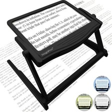 MAGNIPROS Patented 5X Large LED Page Magnifier with Detachable Stand | Eye Carin picture