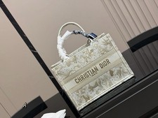 Dior Women’s Beige Logo Tote Bag Top Handle with Detachable Strap picture