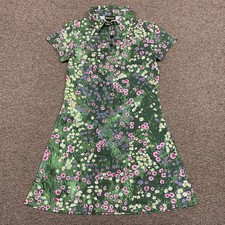 Nooworks Dress Womens Medium Fit & Flare Knee Length Floral Collared USA Made picture