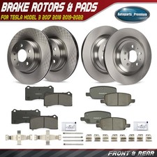 12x Front & Rear Side Disc Rotors & Brake Pads for Tesla Model 3 2017-2022 Sedan picture