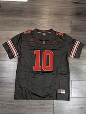Julian Sayin #10 Black Buckeye Stripe 2026 OSU Ohio State Football Jersey Large picture