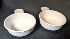 Pair of Vintage Corning Ware Grab It Bowls P-150-B ~White ~15oz ~Made in USA picture