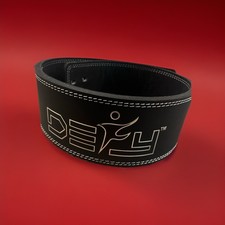 DEFY 10mm Weight Power Lifting Leather Lever Pro Belt Gym Training lifting Black picture