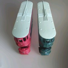 2 x Vintage Typhoo Tea Tram Made In Hong Kong, Red, Green. picture