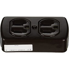 Leviton 91 15 Amp, 125 Volt, Grounding, Double Surface-Mount, 2 Round Or Flat picture