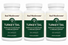 Turkey Tail Mushroom Capsules 200 Count 3 Pack 600 Capsules picture