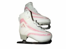 American Athletic Kids White and Pink Figure Skates picture