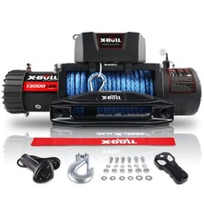 X-BULL 13000LBS Electric Winch 12V Trailer Winch Synthetic Rope Truck 4WD Winch picture