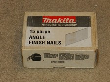 MAKITA 15 GAUGE 1 3/4 ANGLE FINISH NAILS AF635 QTY:3500 NEW picture