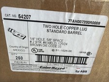 by ABB 54207  2-Hole Copper Lug Standard Barrel Brown Die Code 33. Qty 250 picture