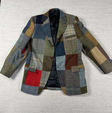 Vintage Michael Kegler Patchwork Tweed Blazer 44 Bespoke Ivy Trad Sport Coat picture