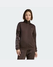 NWT Adidas WOMENS’S TRICOT 3-STRIPES TRACKTOP WITH LEOPARD PRINT XL picture