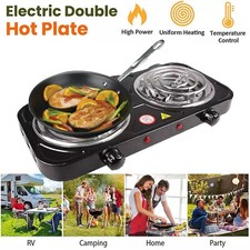 2000W Portable Kitchen Electric Double Burner Hot Plate Cooktop Cooking Stove picture