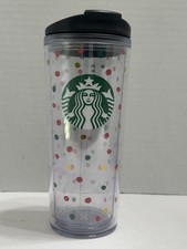 2018 Starbucks Polka Dot Tumbler Siren Mermaid 16 oz Grande Hot Cold Beverage picture