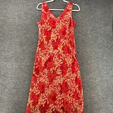 Vintage Believe Dress Womens 8 Pink Floral V-Neck Midi 90s Fairy Cottagecore Y2K picture