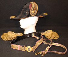 WW2 Imperial Japanese Navy Captain Izumi Kaoru 和泉 馨 Dress Hat, Belt & Epaulettes picture