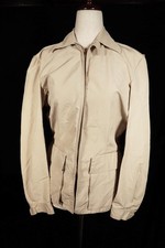 Rare Vintage Woman's 1940's Beige Cotton Jacket Size Medium Excellent Condition picture