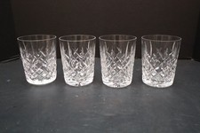 Waterford ARAGLIN Double Old Fashioned Glass Whiskey Tumblers set of 4 DOF picture