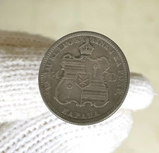 1800s ANTIQUE HAWAIIAN HAT PIN COIN Kalakaua Hawaii old vintage picture