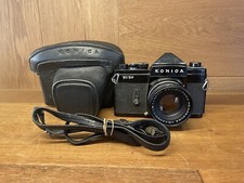 *Rare Black : Exc+5 w/ Case* Konica FP Film Camera Hexanon 52mm F/1.8 Lens Japan picture