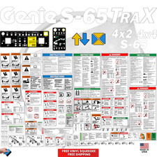 Fits Genie S-65 TRAX Decal Kit Boom Lift Stickers -  - 3M Vinyl picture
