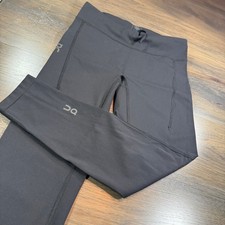 On Running Performance Tights 7/8 Womens Medium Black Athletic New picture