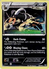 DAMAGED Houndoom 56/101 Holo Rare Plasma Blast Pokemon picture