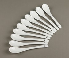 10Pcs 5 Inch Porcelain Ceramic Spoon Coffee Tea Cup Mug Latte Sugar Dessert picture