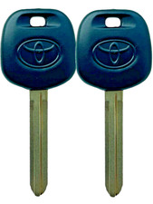 2 NEW TOYOTA UNCUT MASTER TRANSPONDER CHIPPED LOGO KEY BLANK REPLACEMENT KEY 4C picture