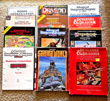 Dungeons & Dragons AD&D Lot Of Ten RPG'S Gamma SF Screen Rules Vintage Rare+Free picture