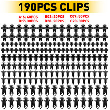 190Pcs Bumper Clips Retainer Auto Car Rivets Fastener Fender Push Pin Trim picture