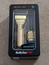 NIB BaBylissPRO FXONE GOLDFX Double Foil Interchangeable Battery Cordless Shaver picture