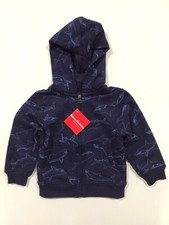 Hanna Andersson boys top hoodie sweat zipped jacket navy sharks RRP $47 picture