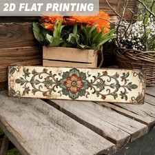 Antique Carved Style Floral Metal Sign Rustic Home Porch Garden Wall Decoration picture