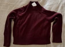 NWT Altar'd State Womens Knit Turtleneck Burgundy Maroon Sweater Size Medium picture