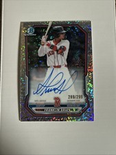 Topps 2026 Bowman Chrome Franklin Arias CPA-FA Speckle Auto /299 Red Sox picture