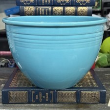 Vintage Fiesta #7 Turquoise Mixing Bowl Wet Foot HLC Fiestaware 1938-42 picture