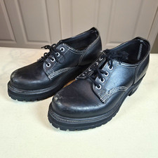 Frye Men's Black Leather Lace-Up Oxford Shoes Vibram Rubber Sole Size 8 picture