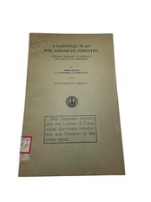 National Plan American Forestry 1933 US Forest Service Government Report picture