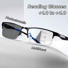 Progressive Multifocal Photochromic Reading Glasses Anti-blue Light Far Sight... picture