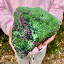 3.68LB Large Natural green Ruby zoisite (anylite) crystal Healing picture