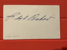 FLOYD BAKER 🔥🔥MLB Debut: 1943 ST LOUIS BROWNS 🔥🔥Autograph 🔥🔥 picture