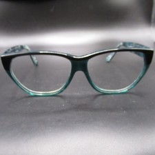 Vintage Evan-Picone Cat Eye Eyeglass Frames E610 Teal Marbled France 60-14-140 picture