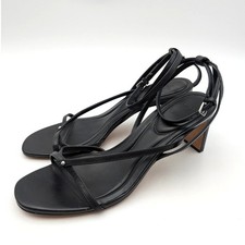Vince Marilyn Ankle Strap Heel Sandal Open Toe Women's Black Size US10M EU41 picture