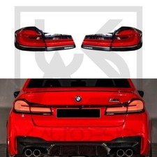 LCI Style Smoked Dynamic Rear Tail Lights Fits BMW M5/5 Series (F90/G30 Pre LCI) picture