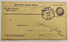 RARE GHOST TOWNS 1887 FOREST CITY CA MOORE'S FLAT, N. BLOOMFIELD POSTAL RECEIPT picture