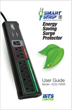 Smart Strip Energy Saving Surge Protector with 36 Inch Power Cord. Save Money picture